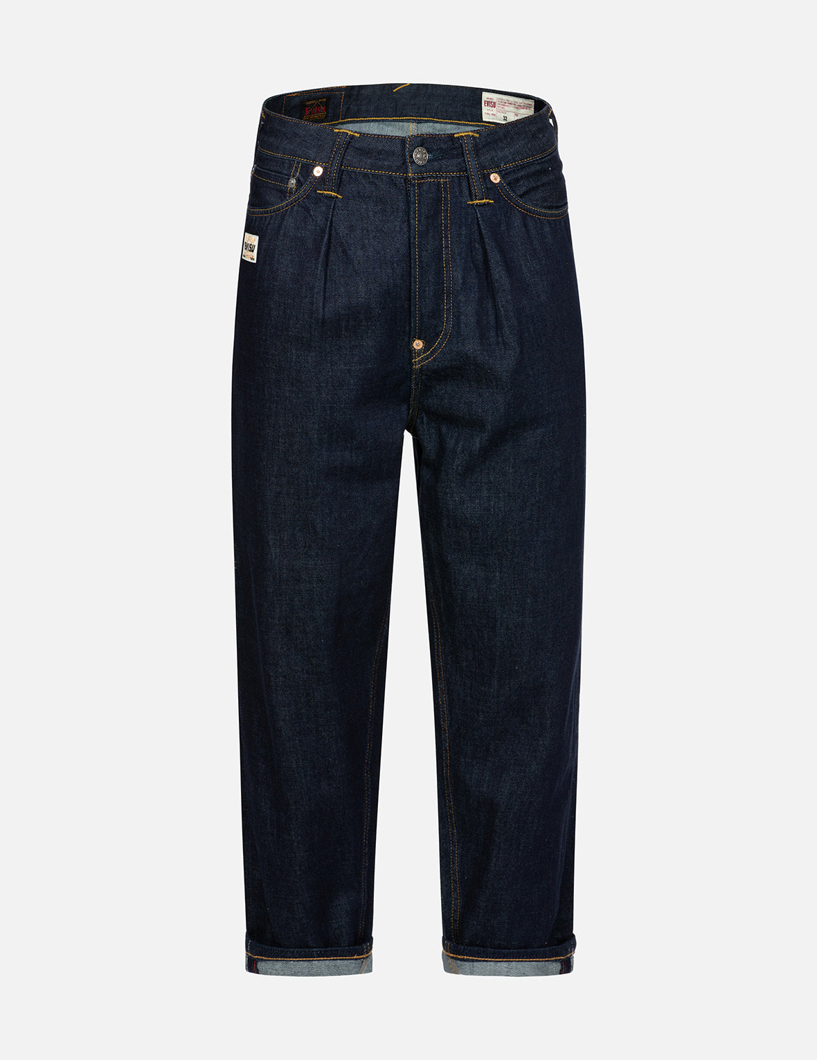 海鷗與佛頭刺繡燈籠牛仔褲